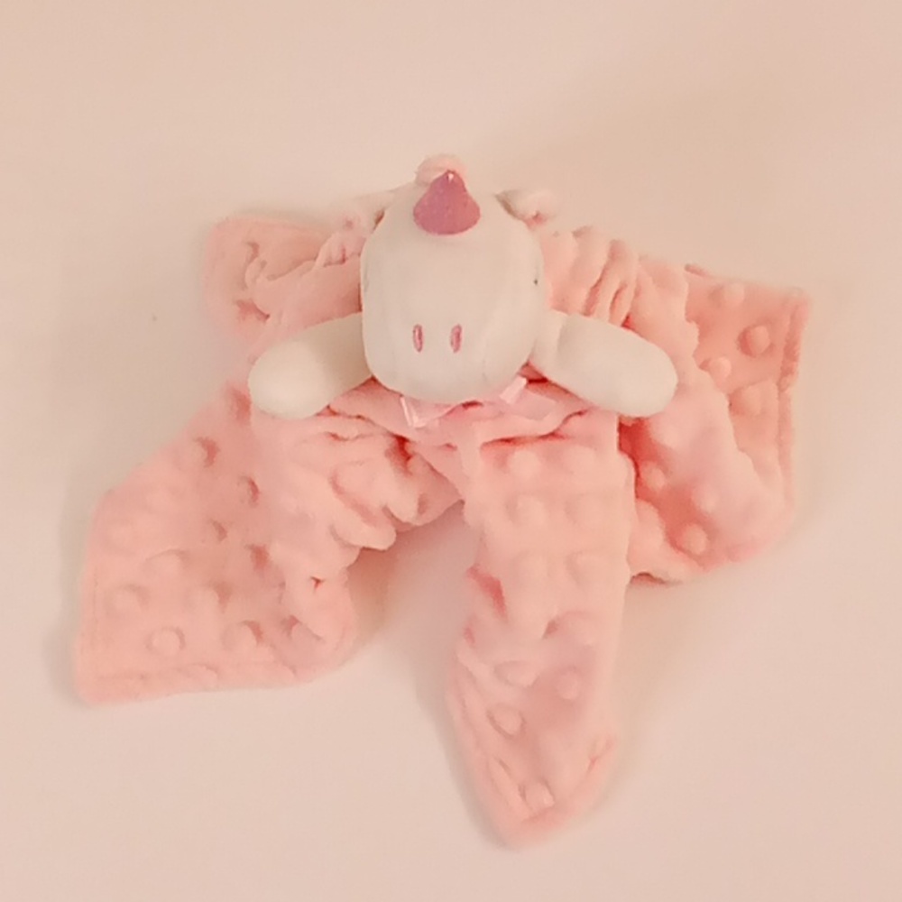CREVENT Lovie, Lovey, Blankie Unicorn Plush One Size pink-white colors